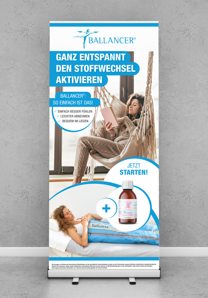 Roll-Up Kampagne "Ganz entspannt den Stoffwechsel aktivieren!"