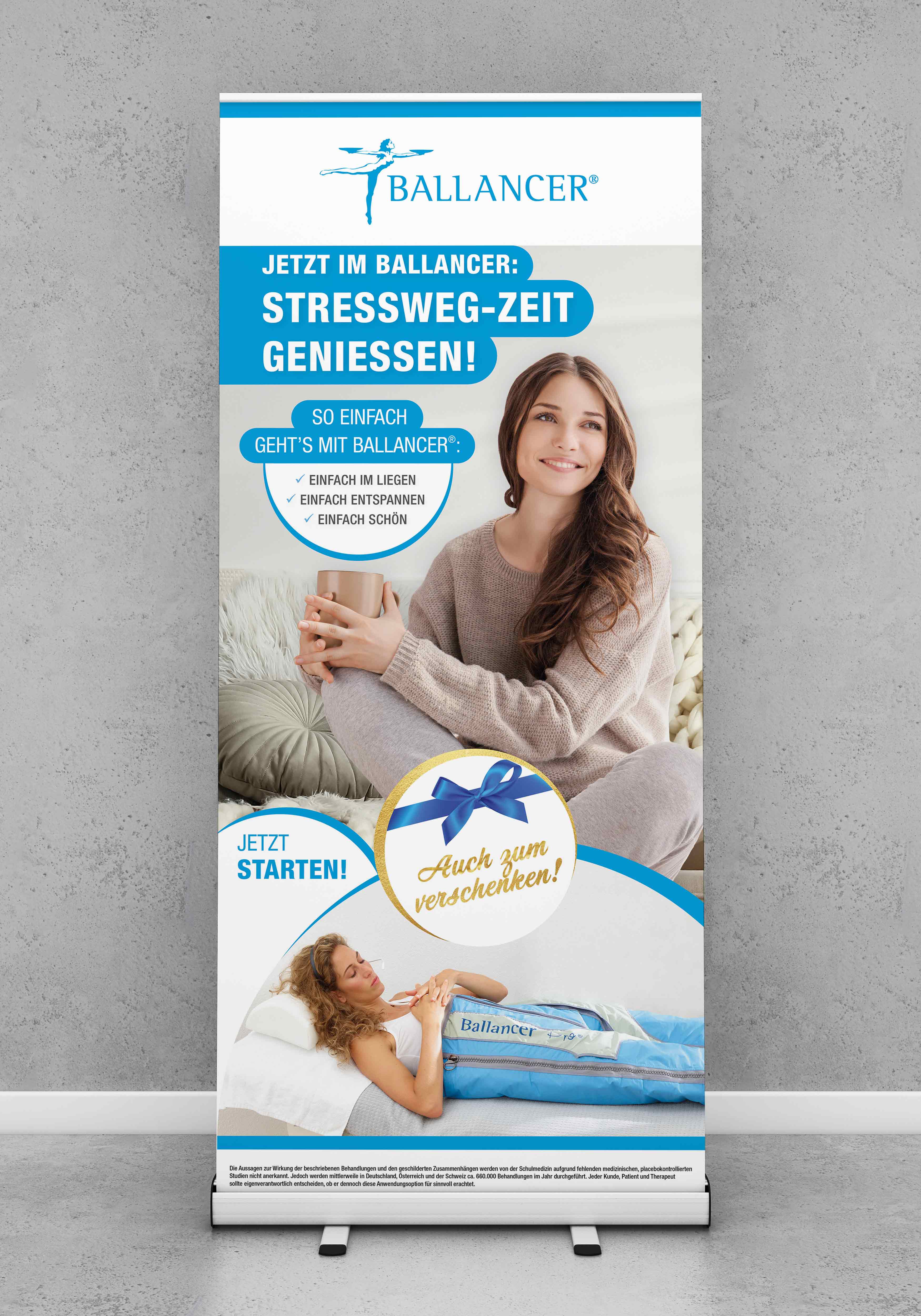 Roll-Up Kampagne "Stressweg-Zeit genießen" Roll-Up Kampagne "Stressweg-Zeit genießen"