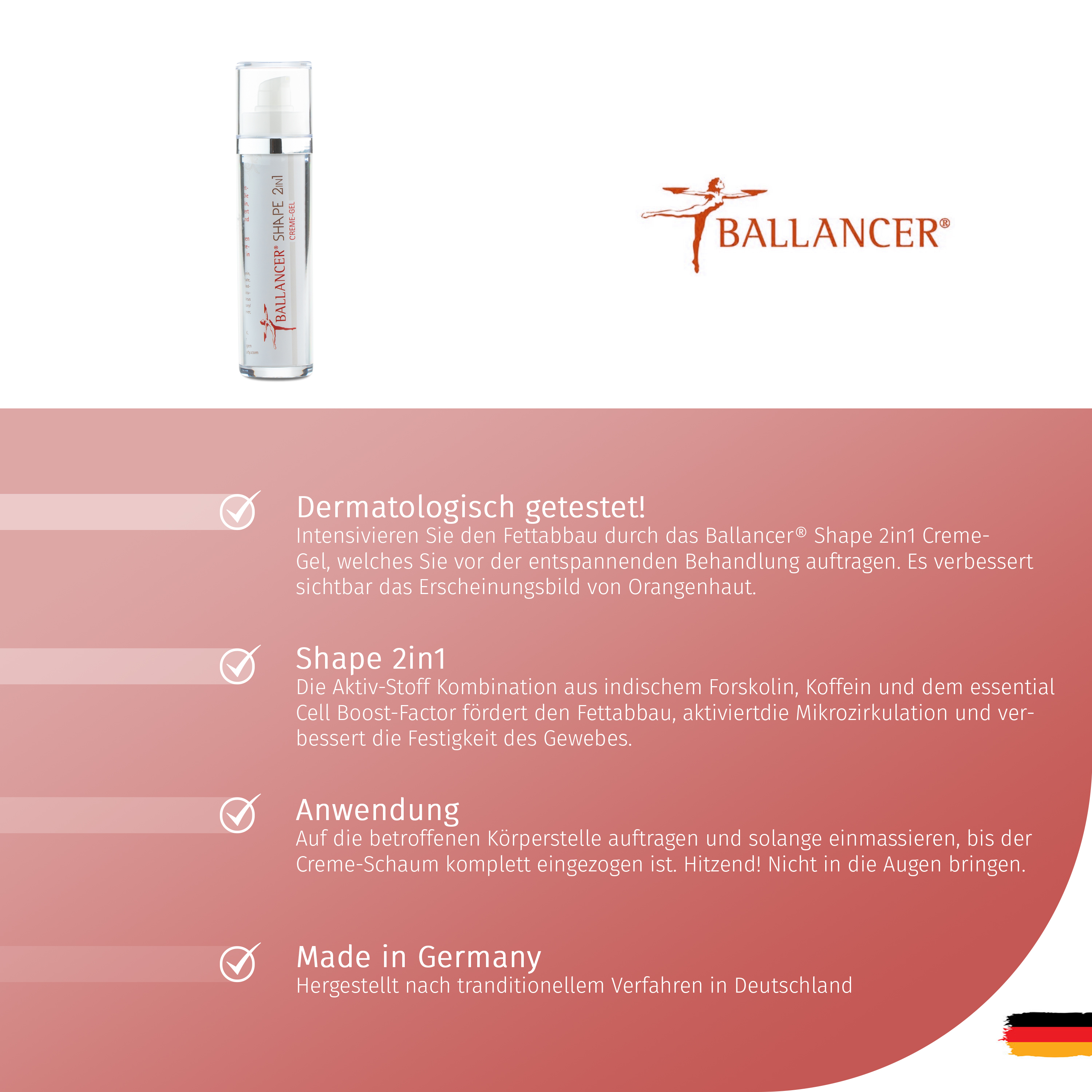 Ballancer® 2in1 Shape CremeGel 50 ml Airless Spender